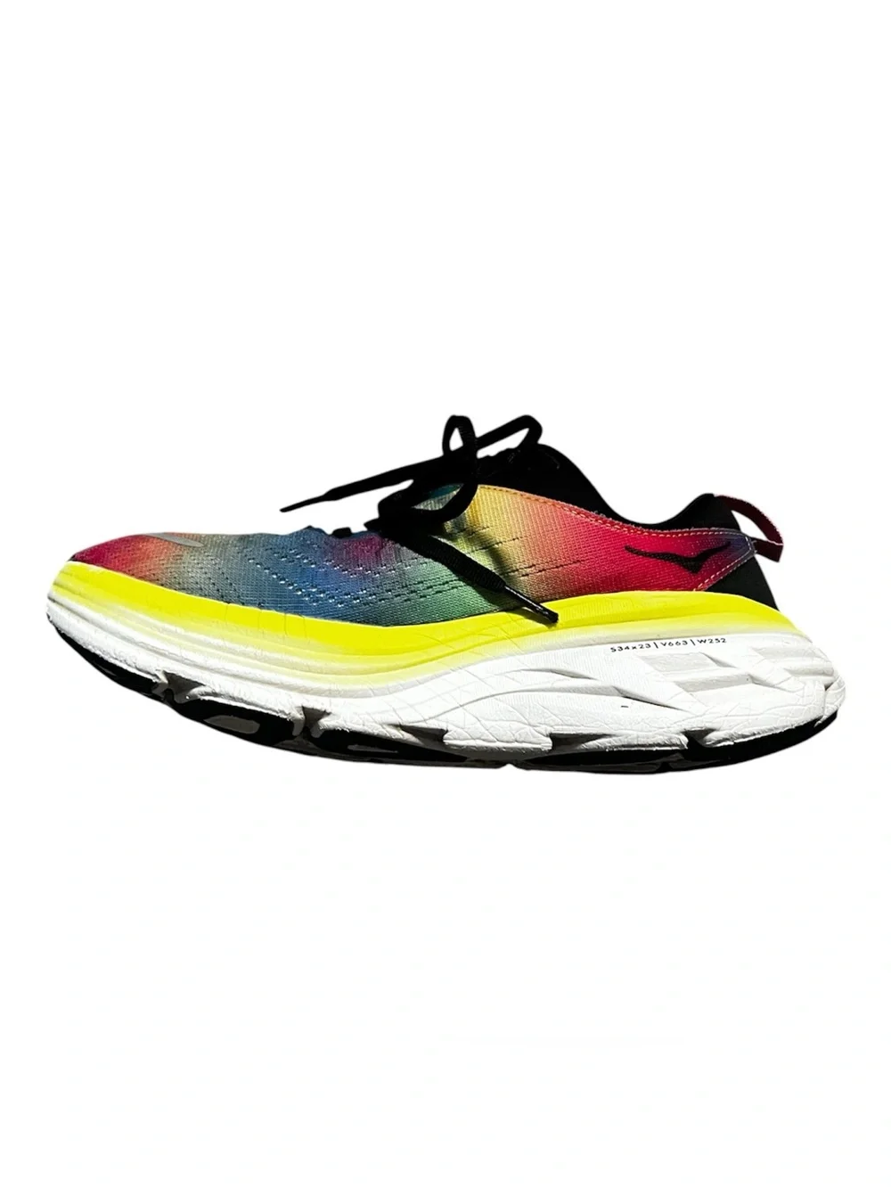 Hoka Women's Bondi 8   Running Shoe with Neon Yellow Midsole